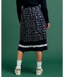 Gant Word Plisee Skirt Evening Blue