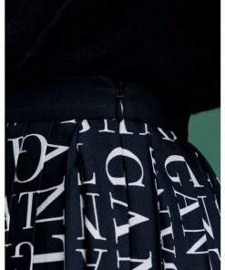 Gant Word Plisee Skirt Evening Blue