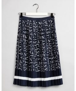 Gant Word Plisee Skirt Evening Blue