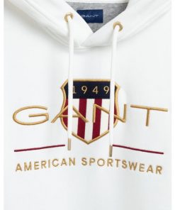 Gant Archive Shield Hoodie Eggshell