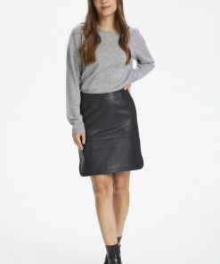 Part Two Ursanas Leather Skirt Black