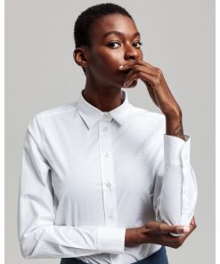 Gant Woman Solid Stretch Shirt White
