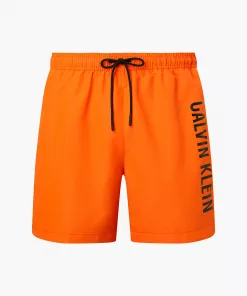 Calvin klein Medium Drawstring Swim Shorts Orange Alert