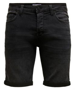 Only & Sons Ply Life Denim Shorts Black