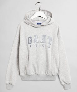 Gant Teen Girls 1949 Hoodie Light Grey Melange