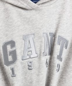 Gant Teen Girls 1949 Hoodie Light Grey Melange