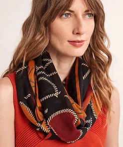 Comma, paisley Scarf Black