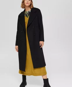 Esprit Wool Blend Coat Black