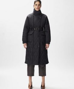 Gestuz Evalagz Quilted Coat Black