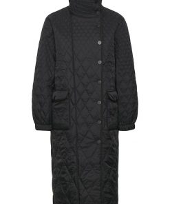 Gestuz Evalagz Quilted Coat Black