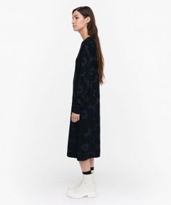 Marimekko Peurankello Pieni Unikko 2 Knit Dress Blue