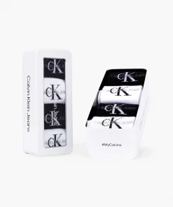 Calvin Klein 4-Pack Logo Socks Black/White