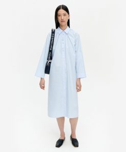 Marimekko Ilolle Solid Dress Light Blue