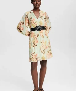 Esprit Chiffon Dress Pastel Green