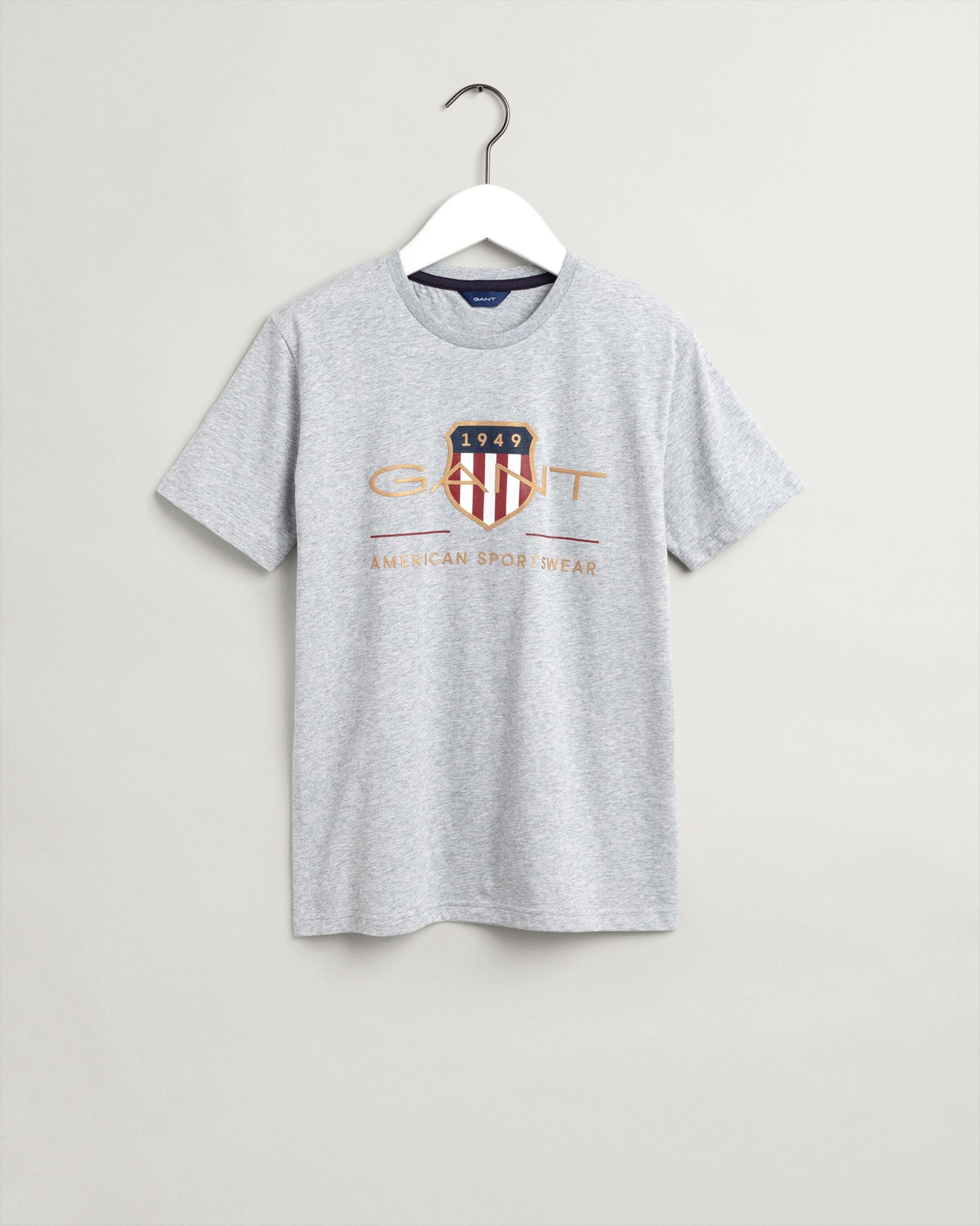 Gant Teens Archive Shield T-Shirt Light Grey Melange