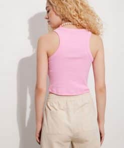 Envii Enally Racer Crop Top Prism Pink