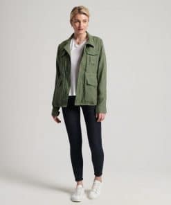 Superdry Studios Cupro M65 Jacket Thyme