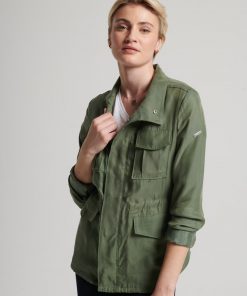 Superdry Studios Cupro M65 Jacket Thyme