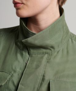 Superdry Studios Cupro M65 Jacket Thyme