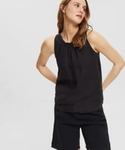 Esprit Linen Top Black