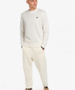 Fred Perry Crew Neck Sweatshirt Snow White