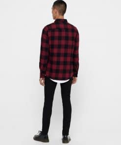 Only & Sons Gudmund Checked Shirt Purple