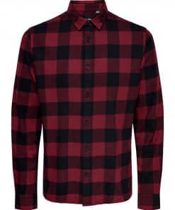 Only & Sons Gudmund Checked Shirt Purple