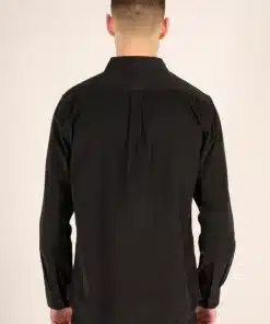 Knowledge Cotton Apparel Babycord Custom Fit Shirt Black jet