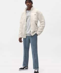 Dickies Red Chute Sherpa Fleece Jacket Ecru