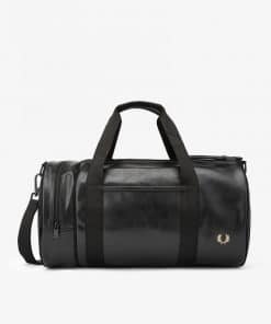 Fred Perry Tonal Barrel Bag Black