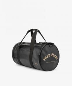 Fred Perry Tonal Barrel Bag Black