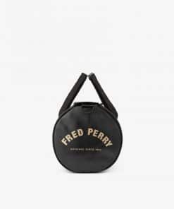 Fred Perry Tonal Barrel Bag Black