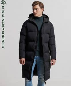 Superdry Studios Longline Duvet Coat Black