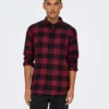 Only & Sons Gudmund Checked Shirt Purple
