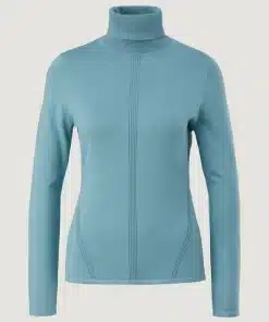 Comma, Rollneck Pullover Turquoise Blue