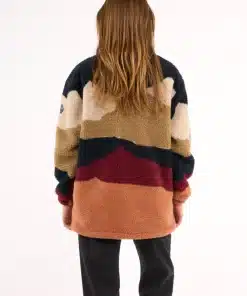 Knowledge Cotton Apparel Printed High Zip Jacket