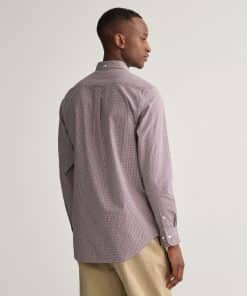 Gant Poplin Micro Gingham Shirt Plumped Red