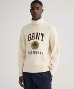 Gant Crest Shield Rollneck Cream
