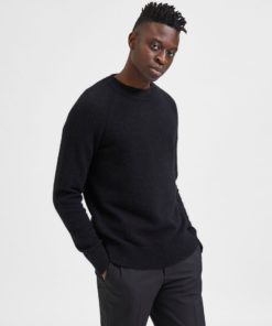 Selected Homme Rai Knit Crew Black