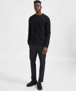 Selected Homme Rai Knit Crew Black