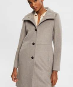 Esprit Wool Coat Taupe