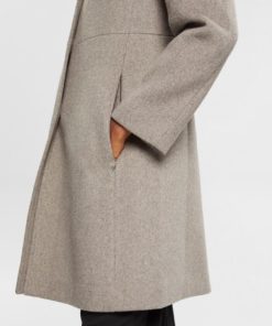 Esprit Wool Coat Taupe
