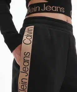 Calvin Klein Relaxed Logo Tape Joggers Black