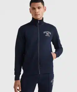 Tommy Hilfiger Modern varsity Zip Through Varsity Jacket Desert Sky