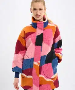 Knowledge Cotton Apparel Printed High Zip Jacket