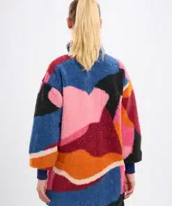 Knowledge Cotton Apparel Printed High Zip Jacket