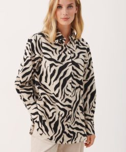 Part Two Varla Shirt Zebra Print