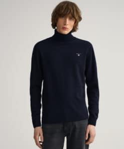 Gant Lambswool Roll Neck Marine