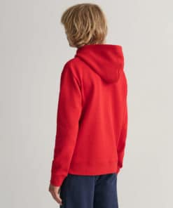 Gant Teens Banner Shield Hoodie Equestrian Red