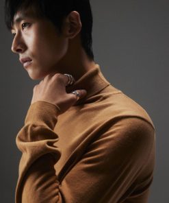 J.Lindeberg Lyd Merino Turtle Neck Sweater Chipmunk